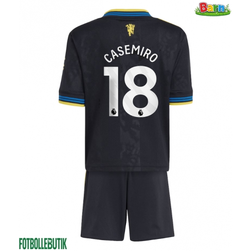 Manchester United Casemiro #18 Tredjeställ Barn 2025-26 Kortärmad (+ Korta byxor)